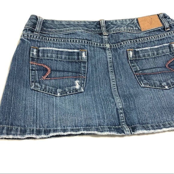 American Eagle | Distressed Denim Mini Skirt - Picture 8 of 8